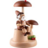 Smoker - Gnome under Brown Mushroom - 16 cm / 6.3 inch