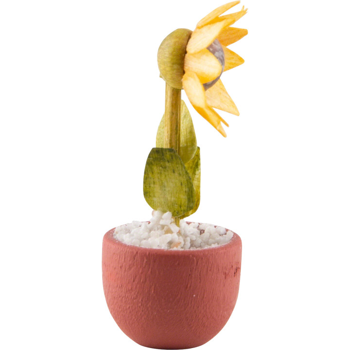 Sunflower in Pot - 2,8 cm / 1.1 inch