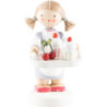 Flax Haired Children Girl with Cupcakes - 4,3 cm / 1.7 inch