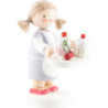 Flachshaarkinder Mädchen mit Cupcakes - 4,3 cm