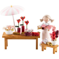 Flachshaarkinder Blumenhändlerin - 5 cm