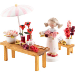 Flachshaarkinder Blumenhändlerin - 5 cm