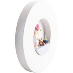 Flachshaarkinder - Figurenbild mit Mädchen  "Glücksbringer"  - 16 cm