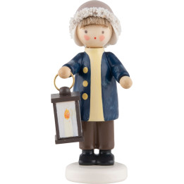 Flachshaarkinder Junge mit Laterne - 5,5 cm