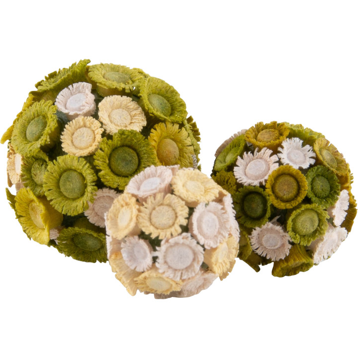 Flower Balls - Set of Three - 1,5 cm / 0.6 inch