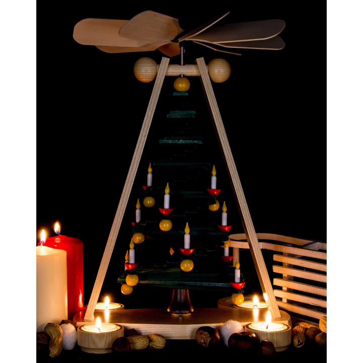 1-Tier Pyramid with Level Christmas Tree - 40 cm / 15.7 inch