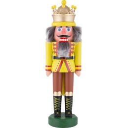 Nutcracker - King with Crown Chartreuse Matt - 43 cm / 16.9 inch