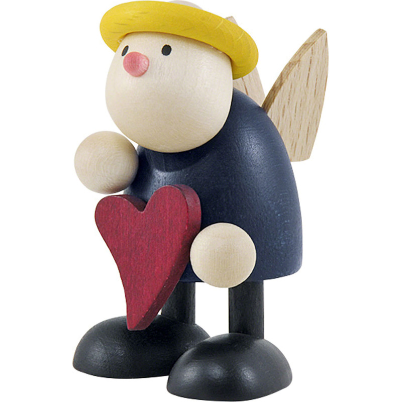 Engel Hans stehend mit Herz - 7 cm