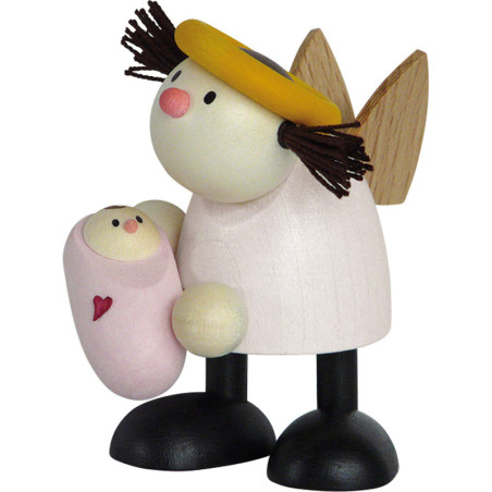 Engel Lotte mit Baby Mädchen - 7 cm
