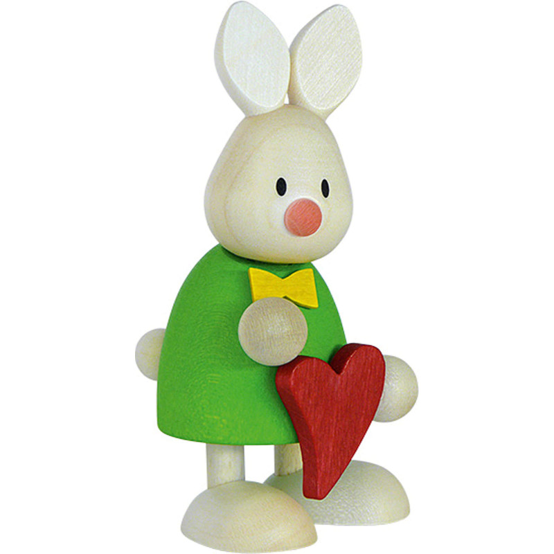 Kaninchen Max stehend mit Herz - 9 cm