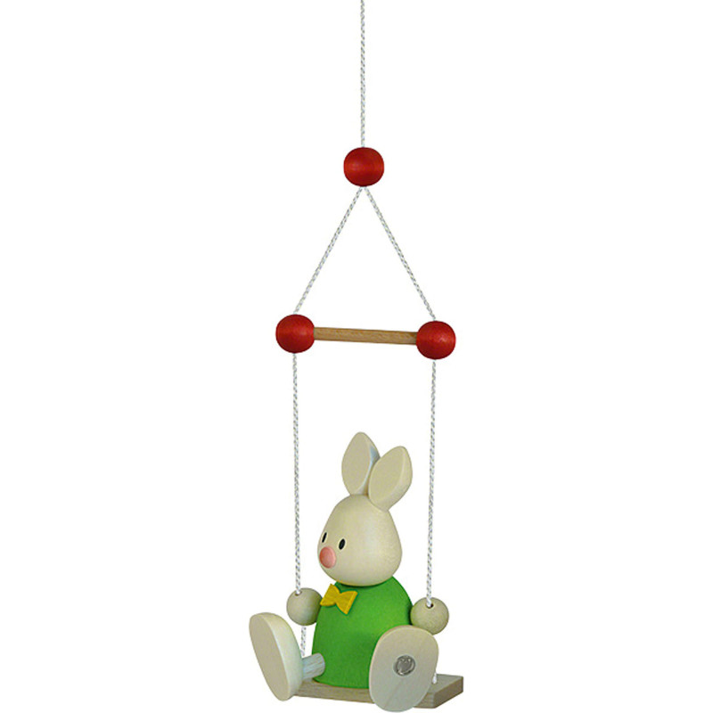 Bunny Max on Swing - 9 cm / 3.5 inch