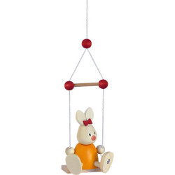 Bunny Emma on Swing - 9 cm / 3.5 inch