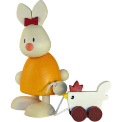 Bunny Emma with Chicken - 9 cm / 3.5 inch
