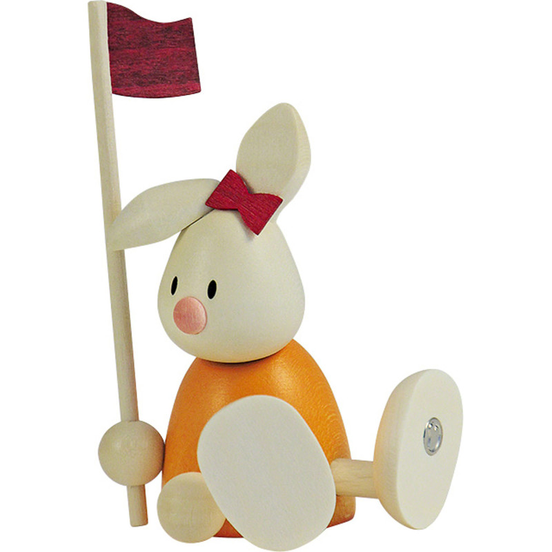 Kaninchen Emma beim Golf - Fahne - 9 cm