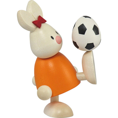 Bunny Emma with Football - 9 cm / 3.5 inch