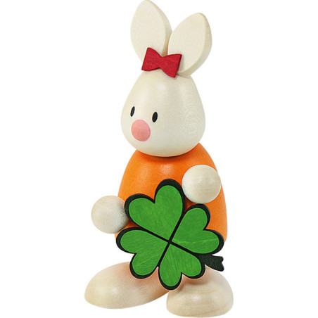 Bunny Emma with Clover - 9 cm / 3.5 inch