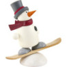 Schneemann Fritz mit Snowboard - 9 cm