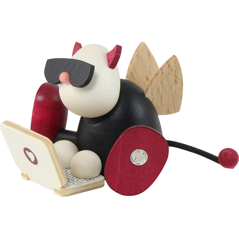 Teufelchen Gustav mit Laptop - 7 cm