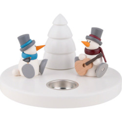 Schneemann Fritz und Otto am Lagerfeuer - 11 cm
