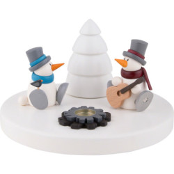 Schneemann Fritz und Otto am Lagerfeuer - 11 cm