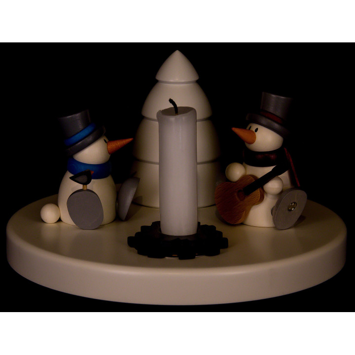 Schneemann Fritz und Otto am Lagerfeuer - 11 cm