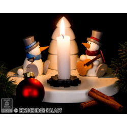 Snow Man Fritz and Otto at the Camp Fire - 11 cm / 4.3 inch