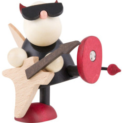 Little Devil Gustav with Electric Guitar - 7 cm / 2.8 inch