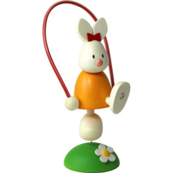 Kaninchen Emma mit Springseil - 7 cm
