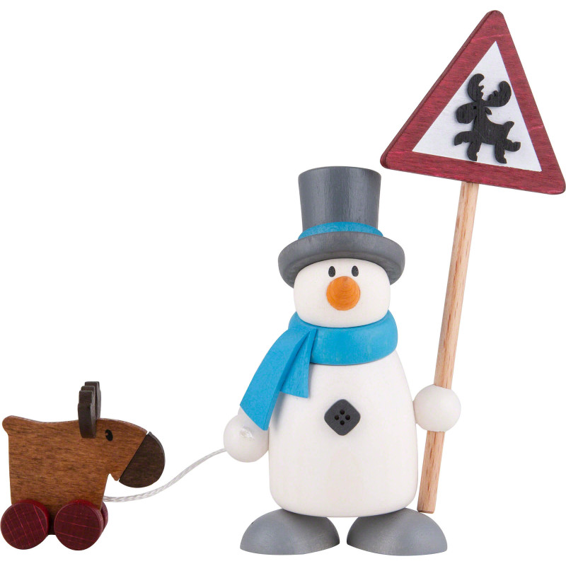 Snow Man Fritz with Moose - 9 cm / 3.5 inch