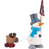 Snow Man Fritz with Moose - 9 cm / 3.5 inch
