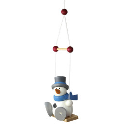 Schneemann Otto auf Schaukel - 9 cm