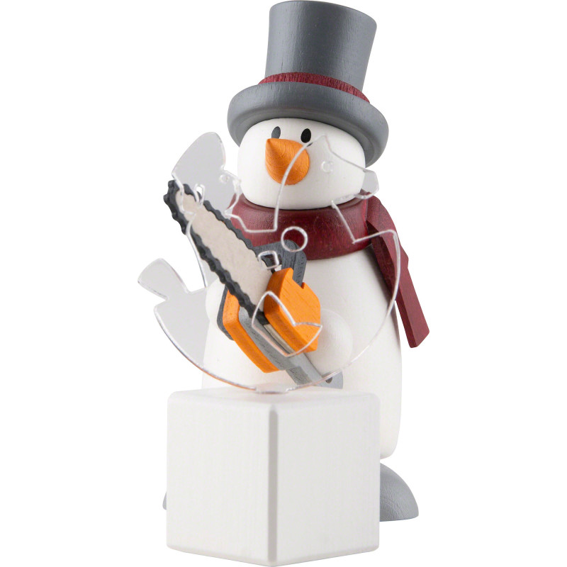 Snow Man Fritz with Ice Sculpture - 8 cm / 3.1 inch