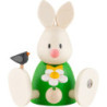 Bunny Max with Flower Sitting - 6 cm / 2.4 inch