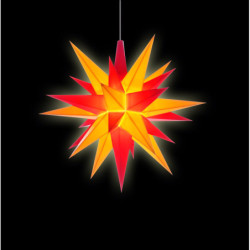 Herrnhuter Moravian Star DIY Kit A1b Yellow/Red Plastic - 13 cm/5.1 inch