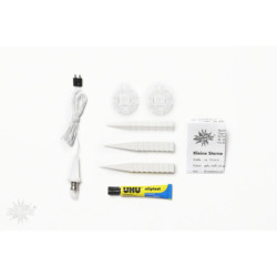 Herrnhuter Moravian Star DIY Kit A1b White Plastic - 13 cm/5.1 inch