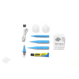 Herrnhuter Bastelstern A1b blau Kunststoff - 13 cm