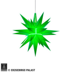 Herrnhuter Moravian Star A1e Green Plastic - 13 cm/5.1 inch