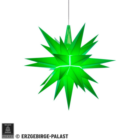 Herrnhuter Stern A1e grün Kunststoff - 13 cm