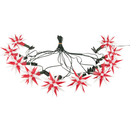Herrnhuter Moravian Star Chain A1s White/Red Plastic - 14m/15yard