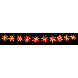 Herrnhuter Moravian Star Chain A1s White/Red Plastic - 14m/15yard