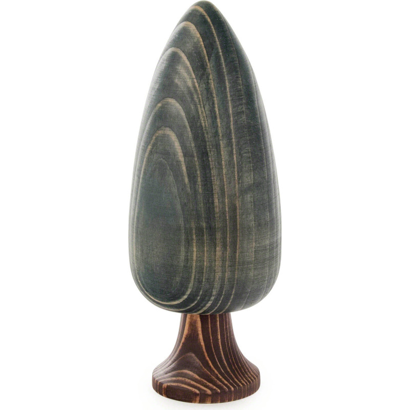 Massivholzbaum konisch grün lasiert - 17 cm