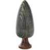 Massivholzbaum konisch grün lasiert - 17 cm