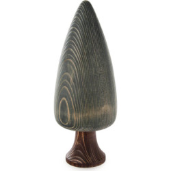 Massivholzbaum konisch grün lasiert - 27 cm