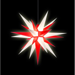 Herrnhuter Stern A7 weiß/rot Kunststoff - 68 cm