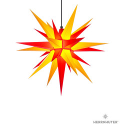 Herrnhuter Stern A7 gelb/rot Kunststoff - 68 cm