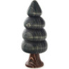 Massivholzbaum Stufenform rund grün lasiert - 17 cm