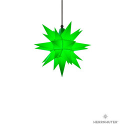 Herrnhuter Moravian Star A4 Green Plastic - 40cm/16 inch