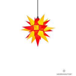Herrnhuter Moravian Star A4 Yellow/Red Plastic - 40cm/16 inch