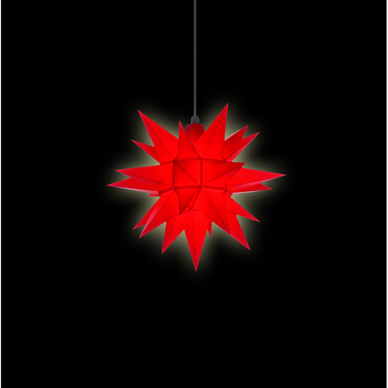 Herrnhuter Moravian Star A4 Red Plastic - 40cm/16 inch