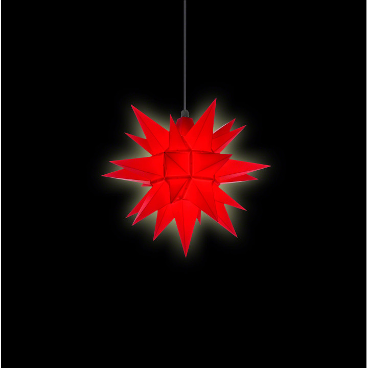 Herrnhuter Moravian Star A4 Red Plastic - 40cm/16 inch